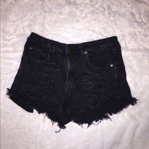 American Eagle High Rise ripped shorts